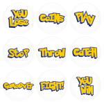 Κονκάρδες Pokemon Go words - σετ 9 τεμάχια