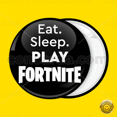 fortnite eat sleep play black pin badge button - badge fortnite