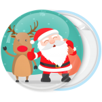Χριστουγεννιάτικη κονκάρδα Santa with Reindeer