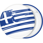 Κονκάρδα Ελληνική σημαία σε πλάγιο σχέδιο λευκή