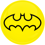 Κονκάρδα Batman logo κίτρινο