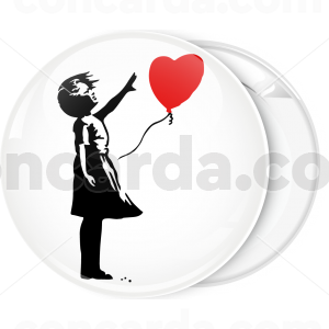 Κονκάρδα Banksy Love Balloon girl