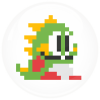 Κονκάρδα supermario bubble bobble λευκή